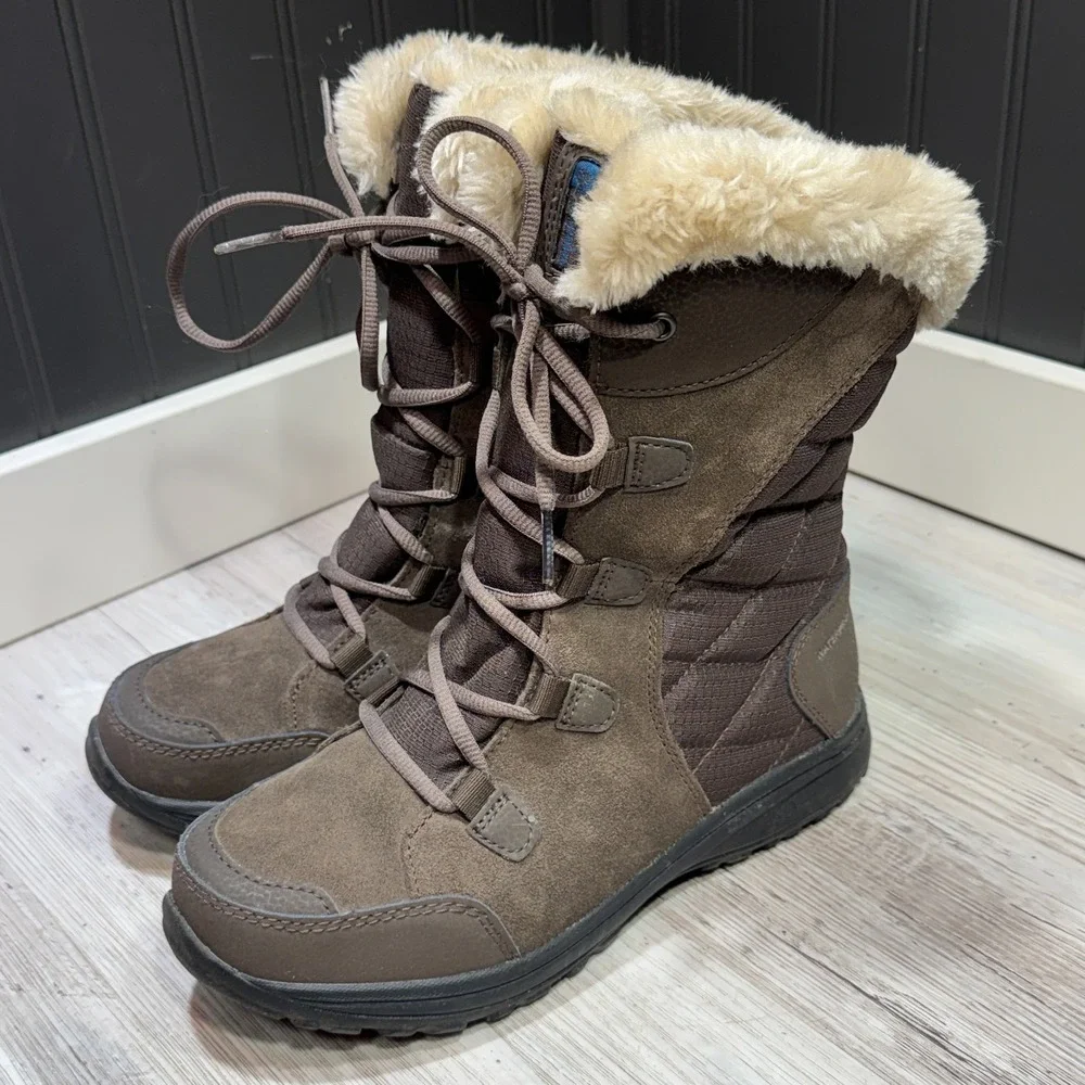 Columbia‎ Ice Maiden II Women's 8 Brown Waterproof Winter Snow Boots BL1581-232